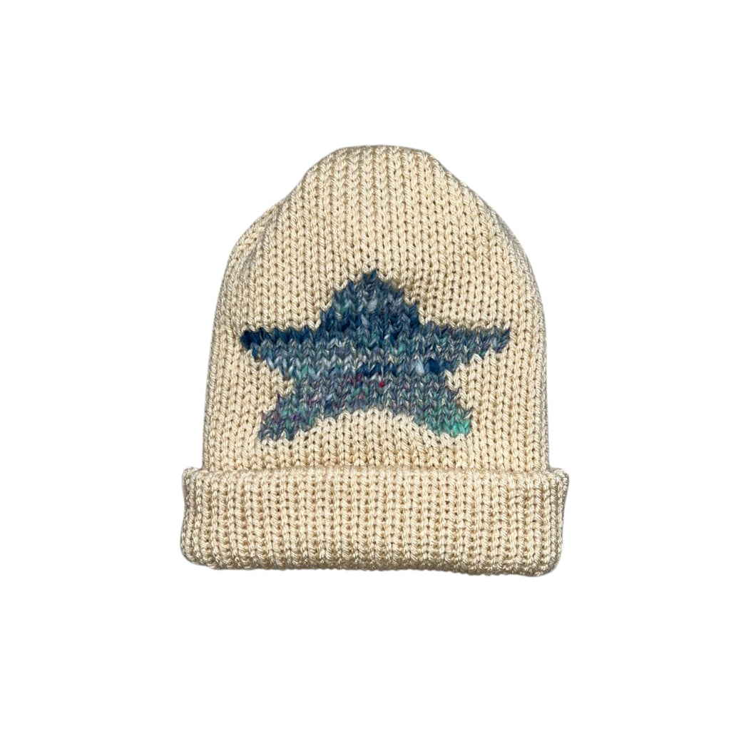 beige star beanie