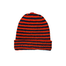 Load image into Gallery viewer, navy/orange striped beanie
