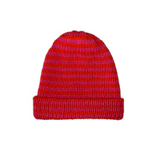 Load image into Gallery viewer, pink/orange striped beanie
