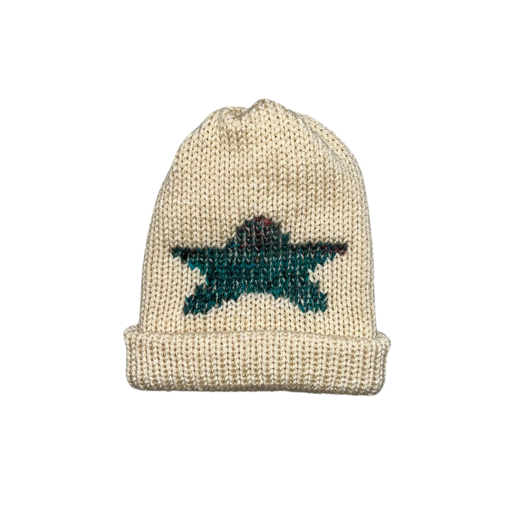 beige star beanie