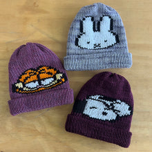 Load image into Gallery viewer, wool/alpaca pink garfield beanie
