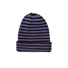 Load image into Gallery viewer, purple/brown striped beanie
