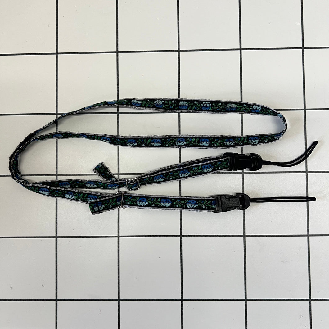 blue rose camera strap