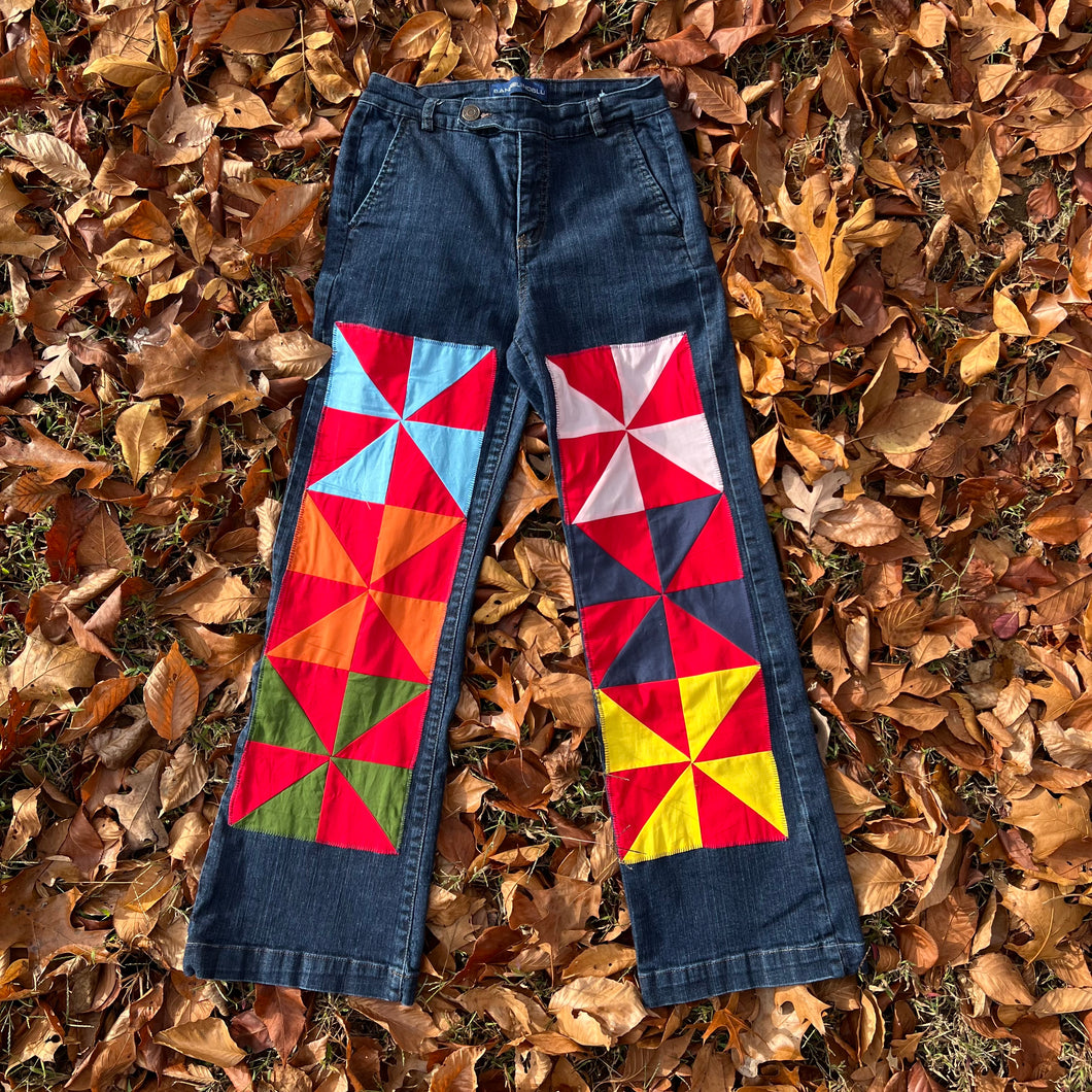 pinwheel wide leg pants