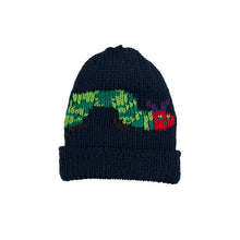 Load image into Gallery viewer, navy hungry caterpillar beanie
