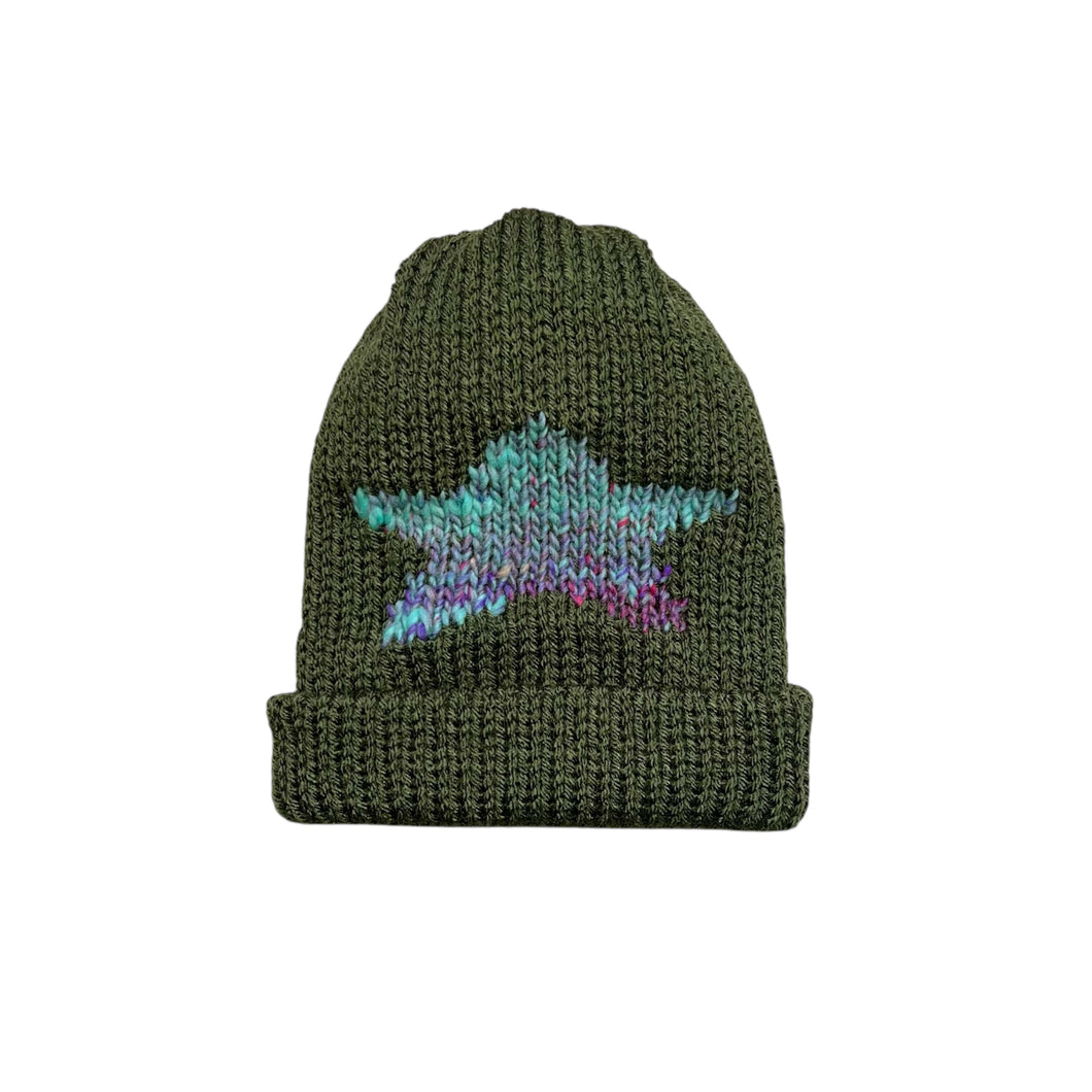 avocado star beanie