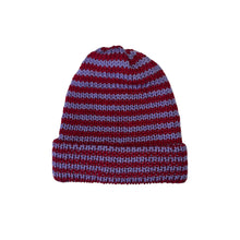 Load image into Gallery viewer, purple/red striped beanie
