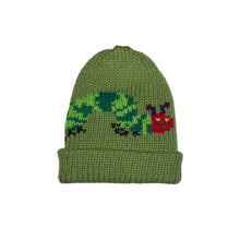 Load image into Gallery viewer, sage hungry caterpillar beanie

