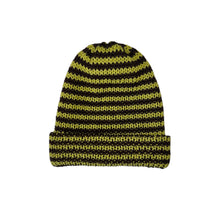 Load image into Gallery viewer, green/brown striped beanie
